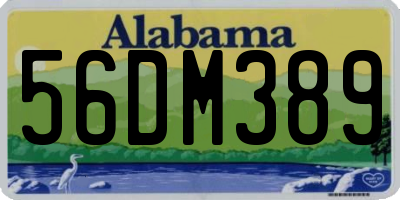 AL license plate 56DM389