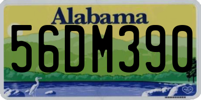 AL license plate 56DM390
