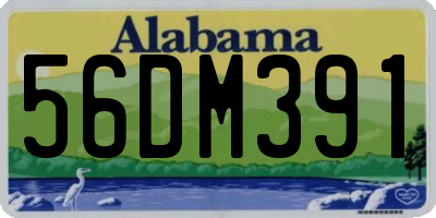 AL license plate 56DM391