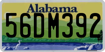 AL license plate 56DM392