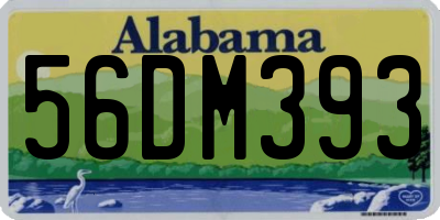 AL license plate 56DM393