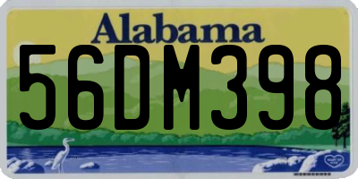 AL license plate 56DM398