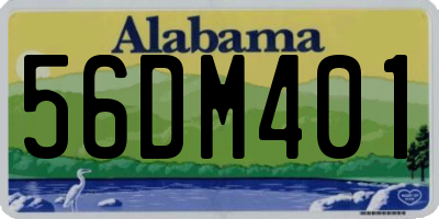 AL license plate 56DM401