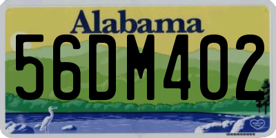 AL license plate 56DM402
