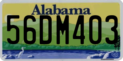 AL license plate 56DM403