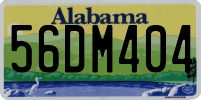 AL license plate 56DM404