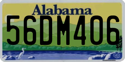 AL license plate 56DM406