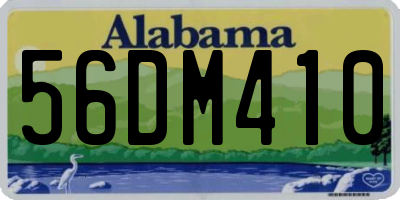 AL license plate 56DM410