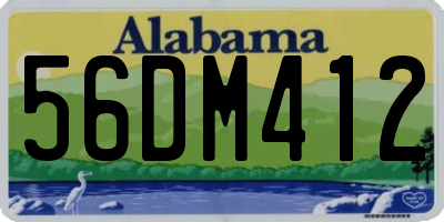 AL license plate 56DM412