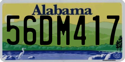 AL license plate 56DM417