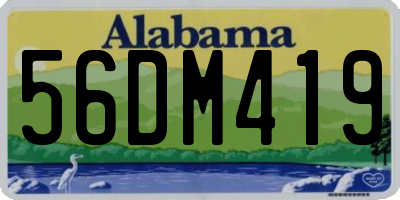 AL license plate 56DM419