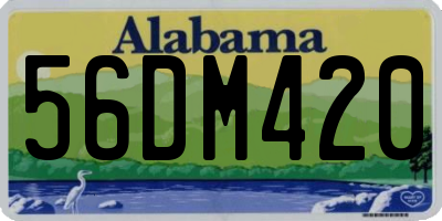 AL license plate 56DM420