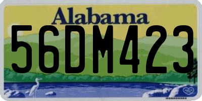 AL license plate 56DM423
