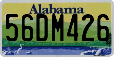 AL license plate 56DM426