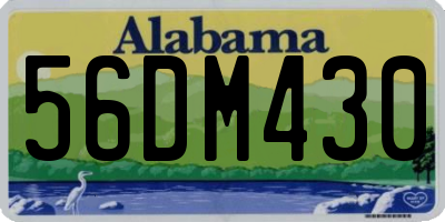 AL license plate 56DM430
