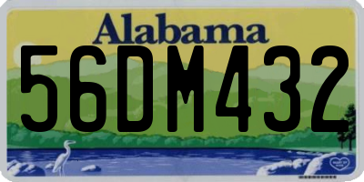 AL license plate 56DM432