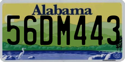 AL license plate 56DM443