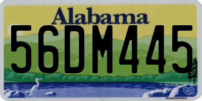 AL license plate 56DM445