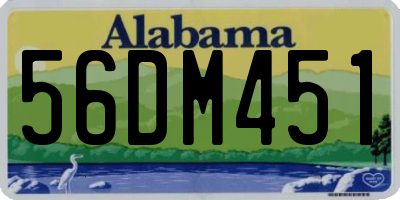 AL license plate 56DM451
