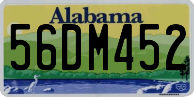 AL license plate 56DM452