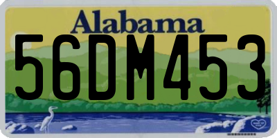 AL license plate 56DM453
