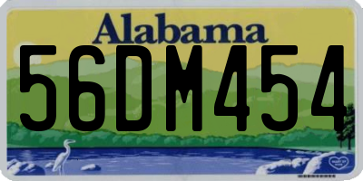 AL license plate 56DM454