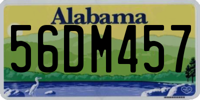 AL license plate 56DM457