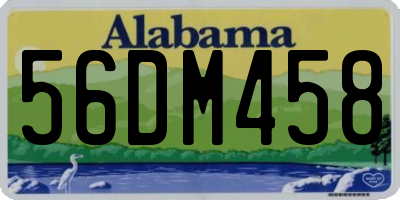AL license plate 56DM458