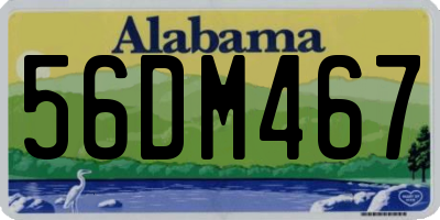 AL license plate 56DM467