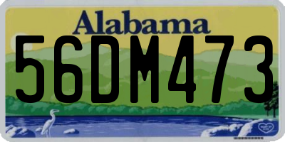 AL license plate 56DM473