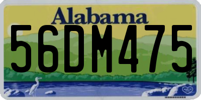 AL license plate 56DM475