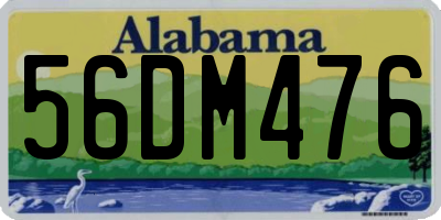 AL license plate 56DM476