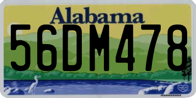 AL license plate 56DM478