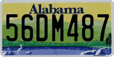 AL license plate 56DM487