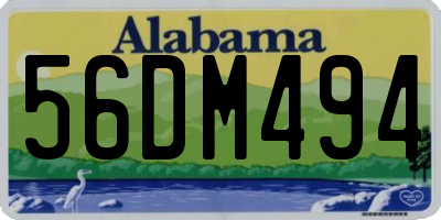 AL license plate 56DM494