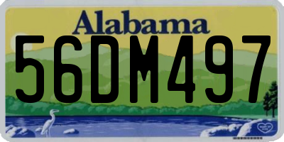 AL license plate 56DM497