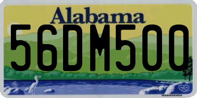 AL license plate 56DM500