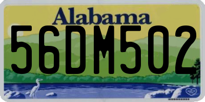 AL license plate 56DM502