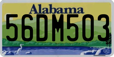 AL license plate 56DM503