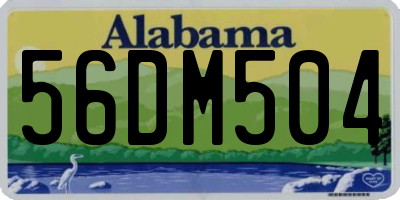 AL license plate 56DM504
