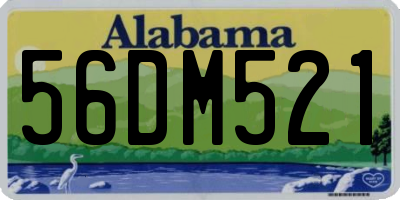 AL license plate 56DM521