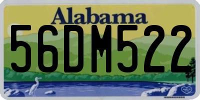 AL license plate 56DM522