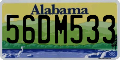 AL license plate 56DM533