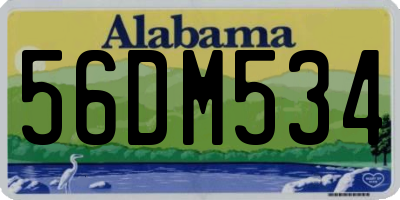 AL license plate 56DM534