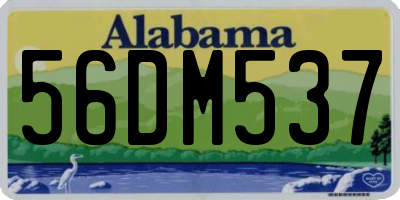 AL license plate 56DM537