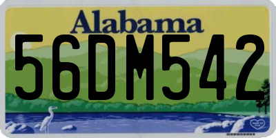 AL license plate 56DM542