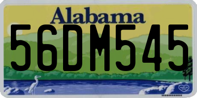 AL license plate 56DM545