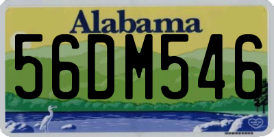 AL license plate 56DM546