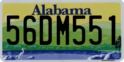 AL license plate 56DM551