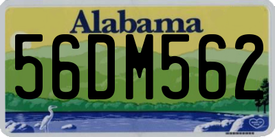 AL license plate 56DM562